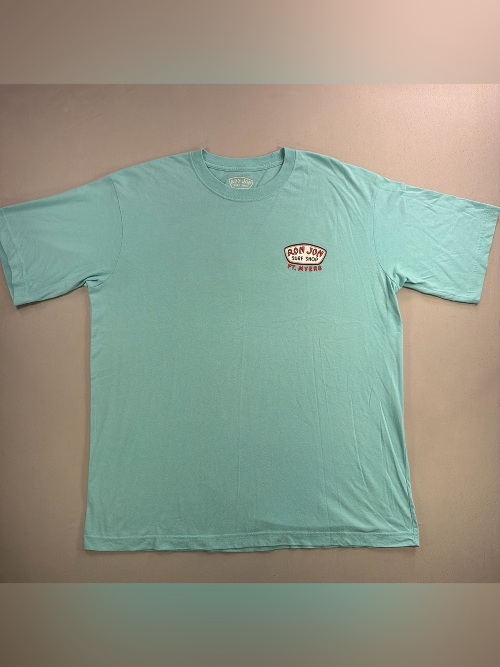 Ron Jon Surf Shop Short Sleeve Crew Tee in Aqua